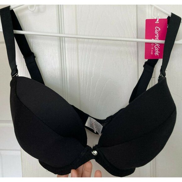 Curvy Kate SuperPlunge Multiway Padded Black 36G 4D Bra w/ Crystal Gem Charm - Picture 1 of 8